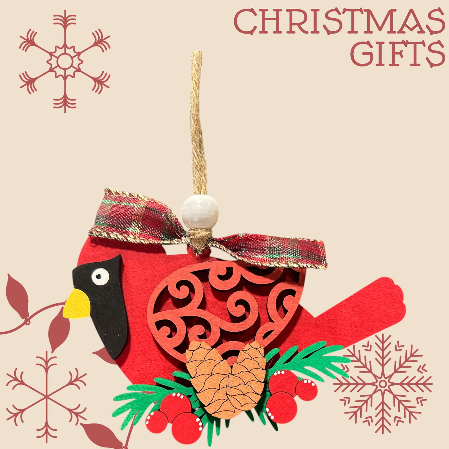 Cardinal ornament