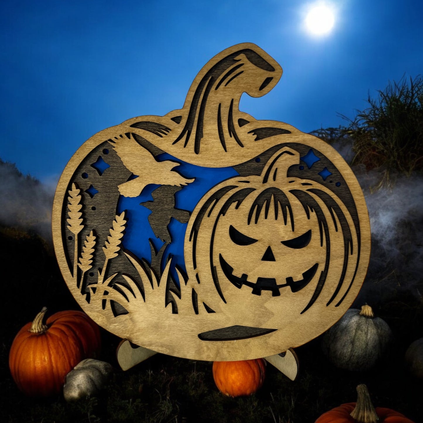 Pumpkin tabletop stands