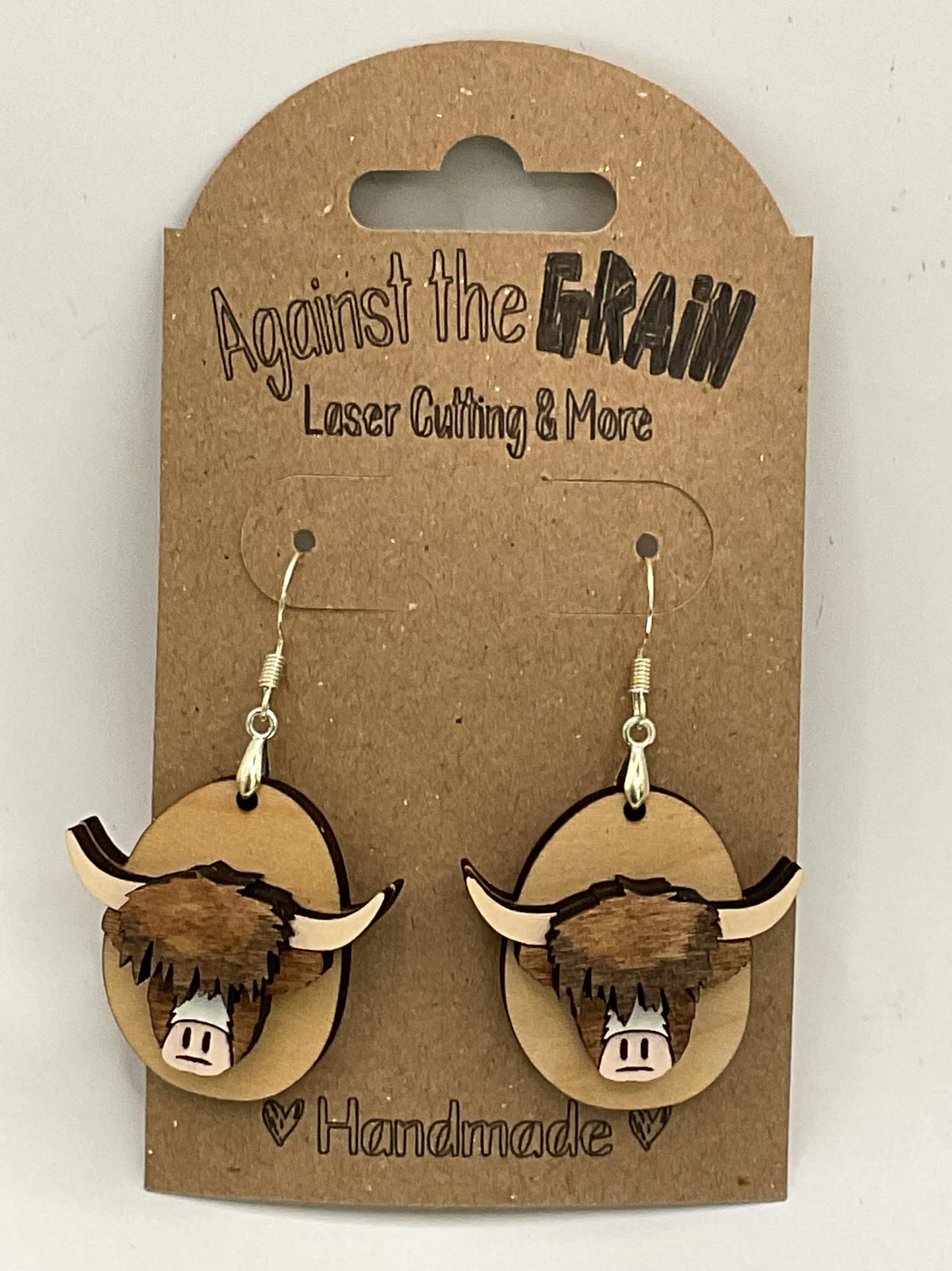 Highland cow earrings