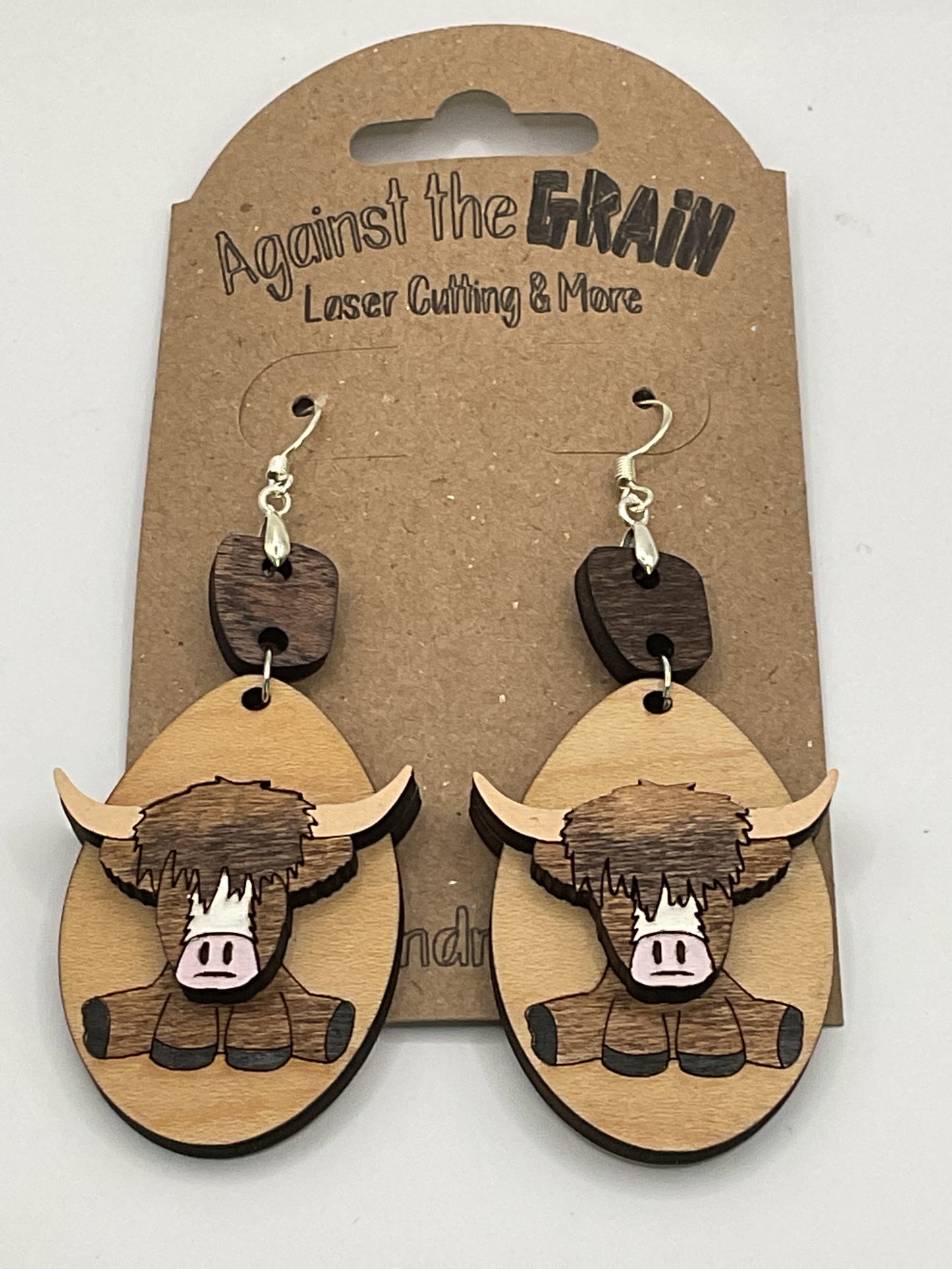 Highland cow earrings