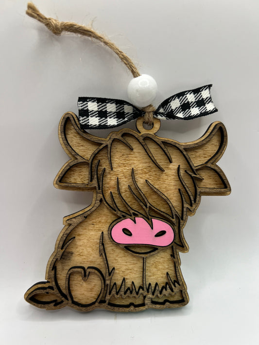 Highland cow ornament