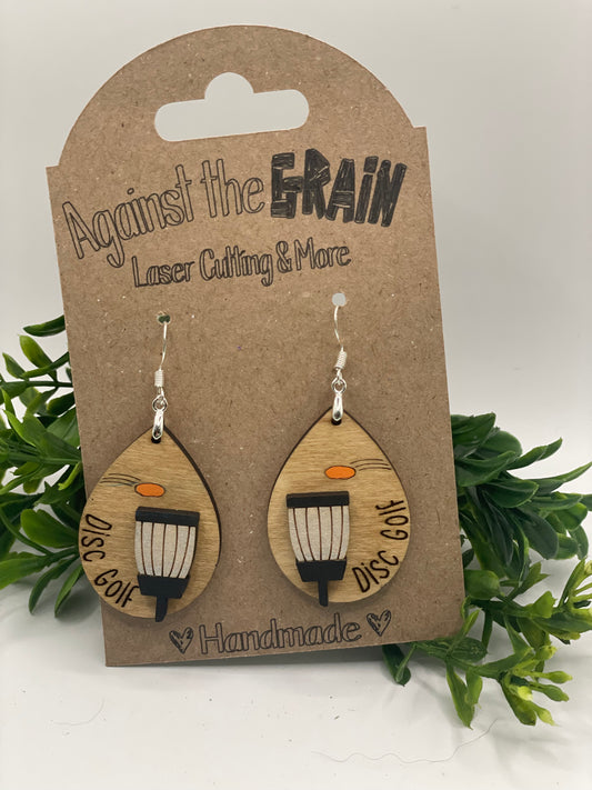 Disc golf earrings