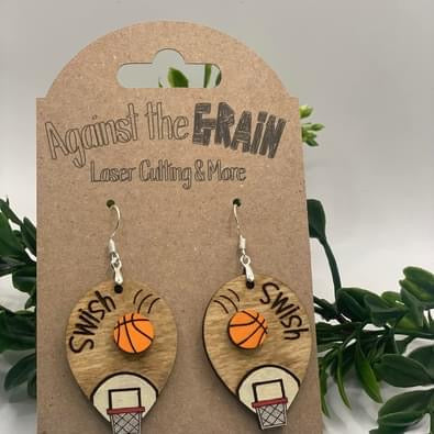 Basketball earrings