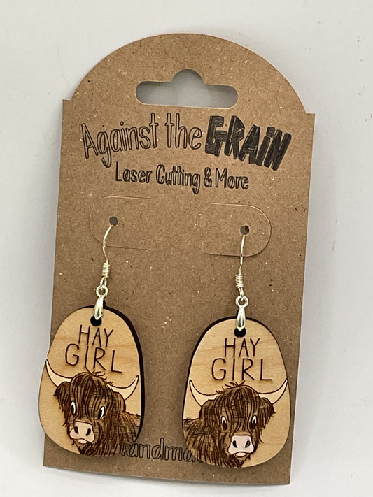 Highland cow earrings