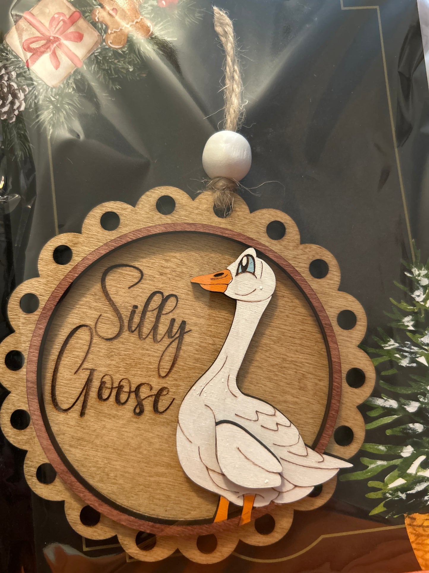 Silly goose ornament