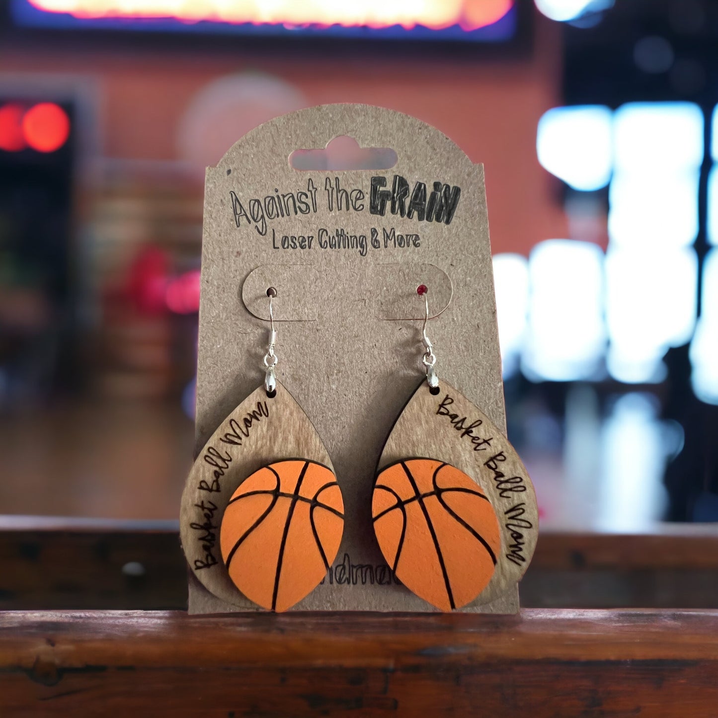 Basketball earrings