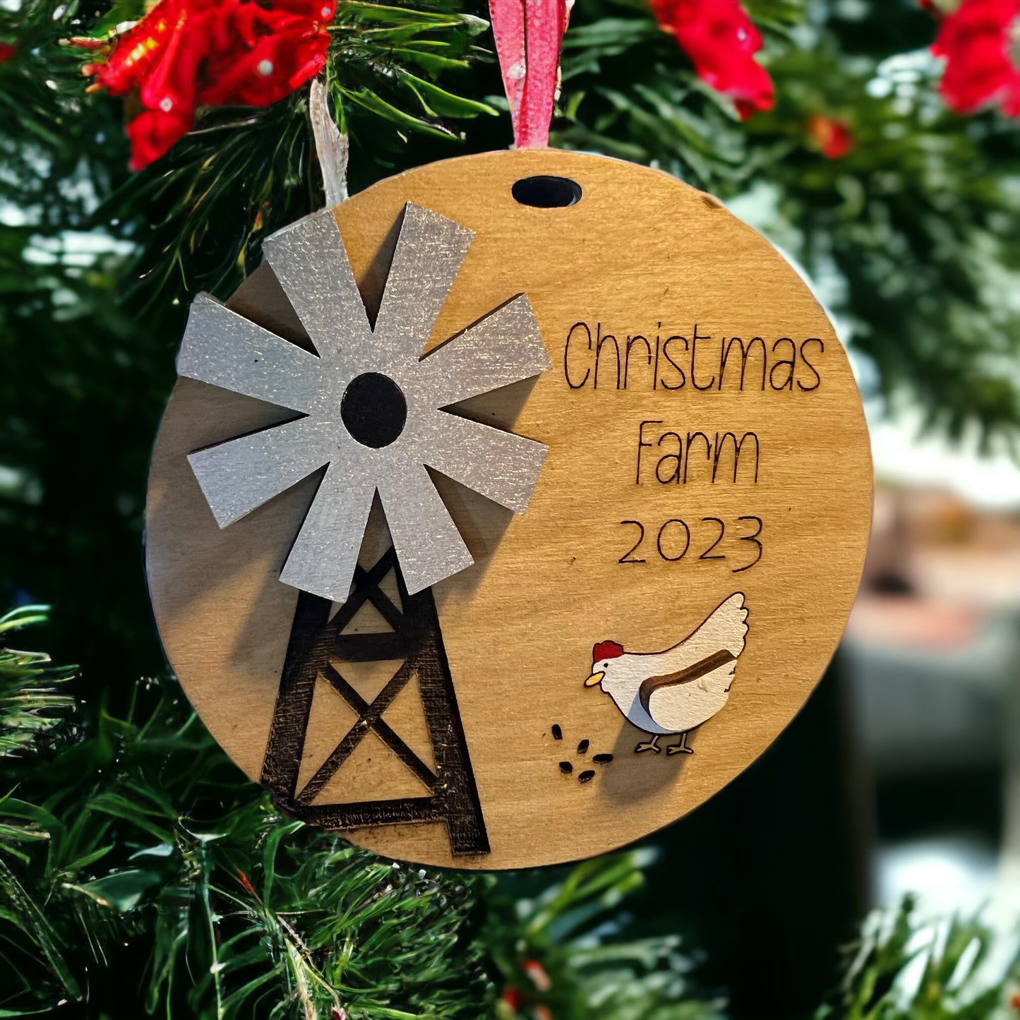 Christmas farm ornaments