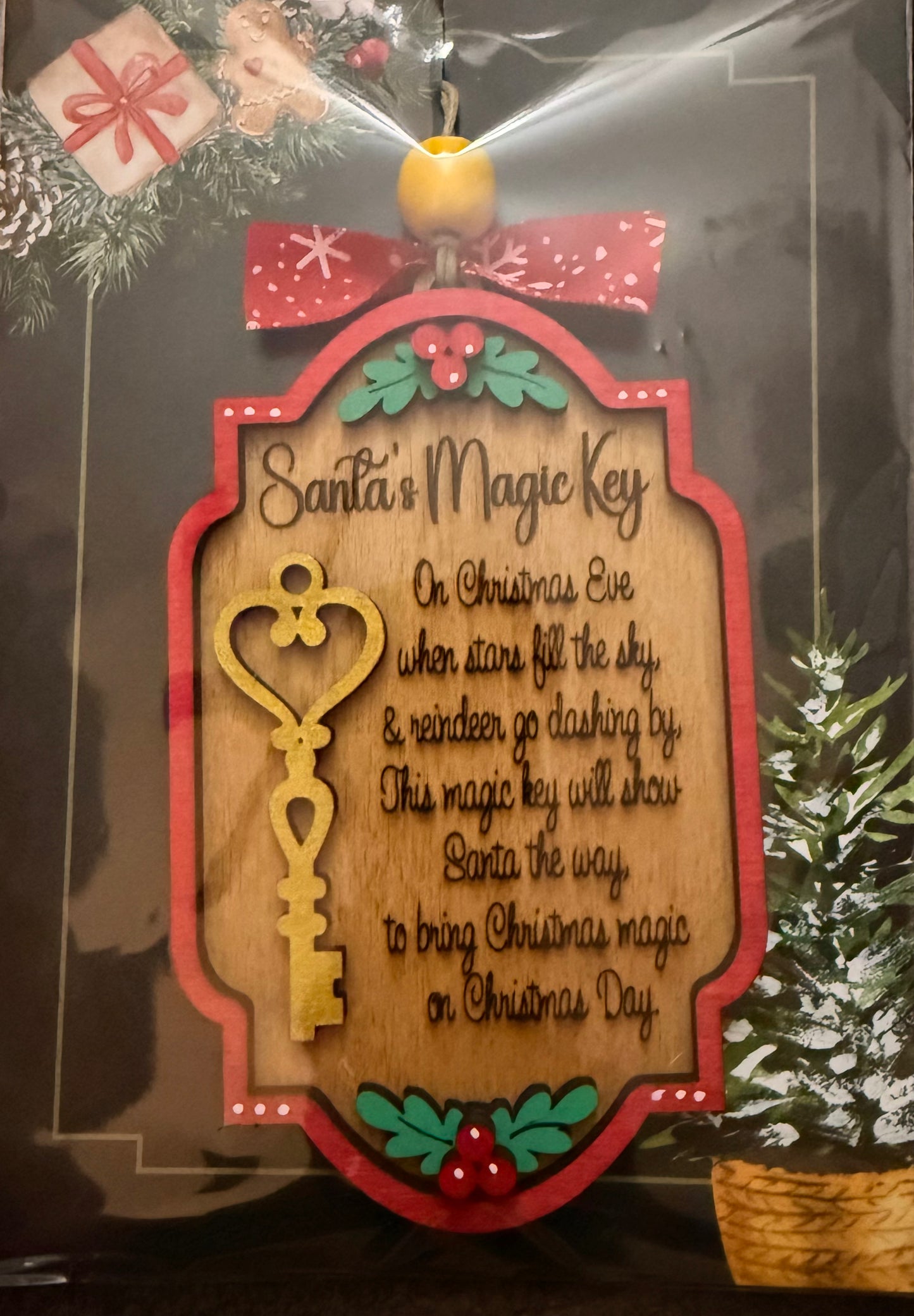 Santa key ornament