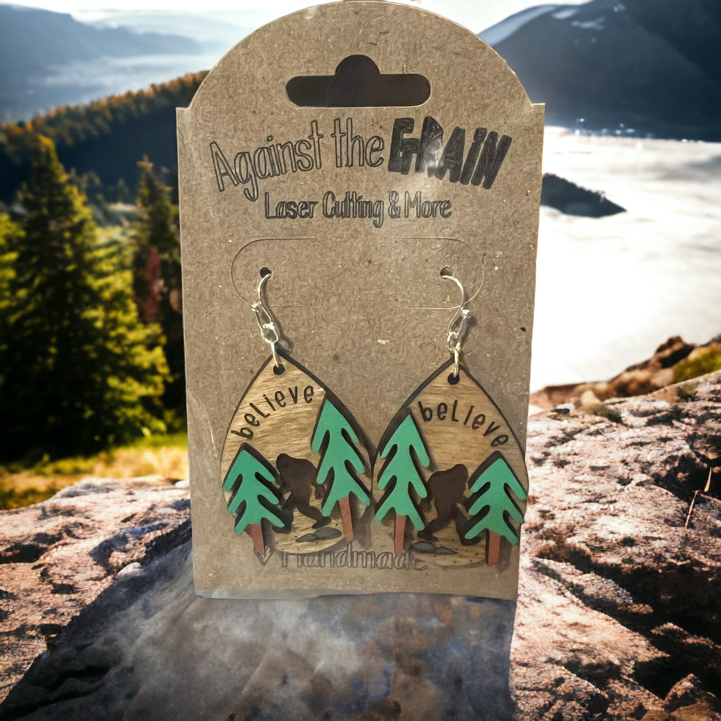 Big foot dangle earrings